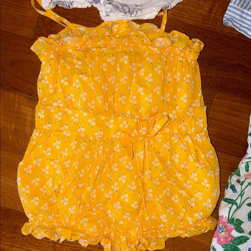 GAP Baby Romper set bundle lot Janie and jack 12 18 24 month White Blue - Picture 4 of 9